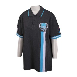 P1052 訂製袖口撞色Polo恤 澳洲  Polo恤供應商     黑色撞色藍白條袖口 P1052 訂製袖口撞色Polo恤 澳洲  Polo恤供應商     黑色撞色藍白條袖口